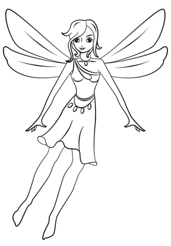 Pixie coloring page free printable coloring pages