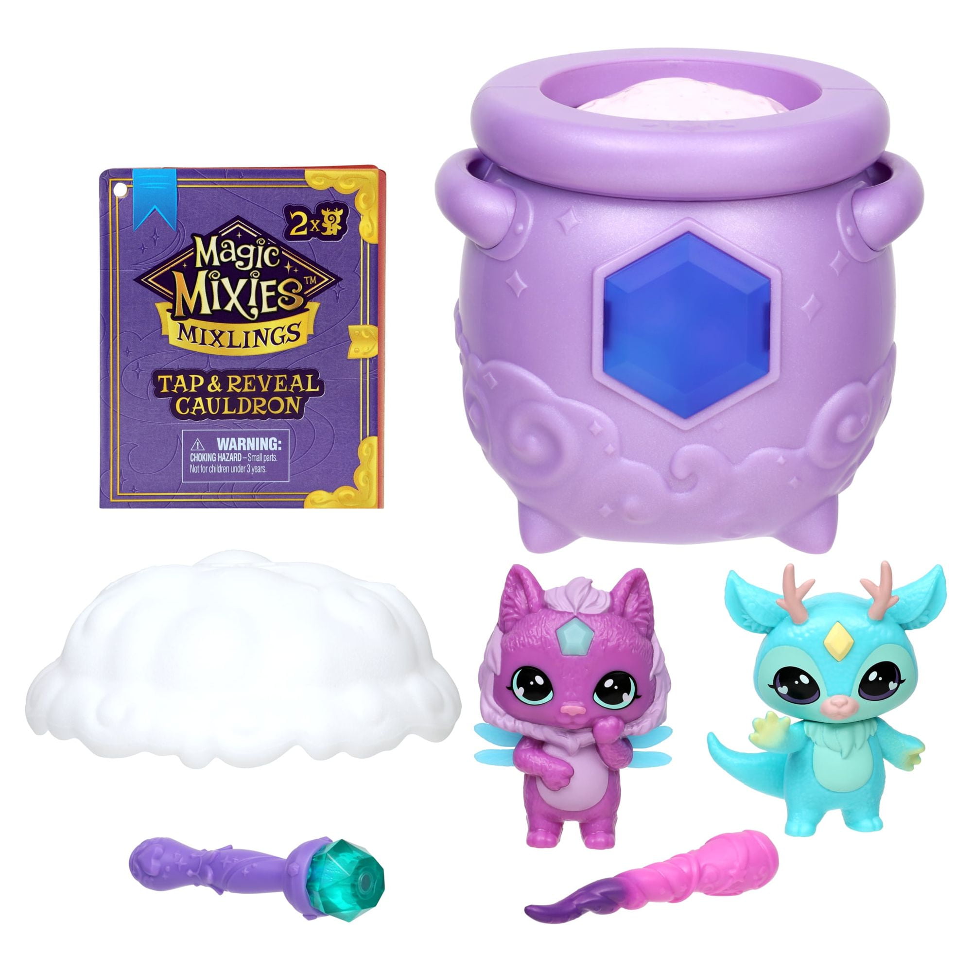 Magic mixies mixlings tap reveal cauldron pack magic wand reveals magic power and surprise reveal on cauldron colors and styles may vary toys for kids aged and up