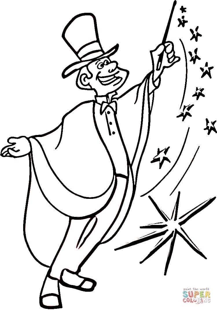Magic coloring page free printable coloring pages