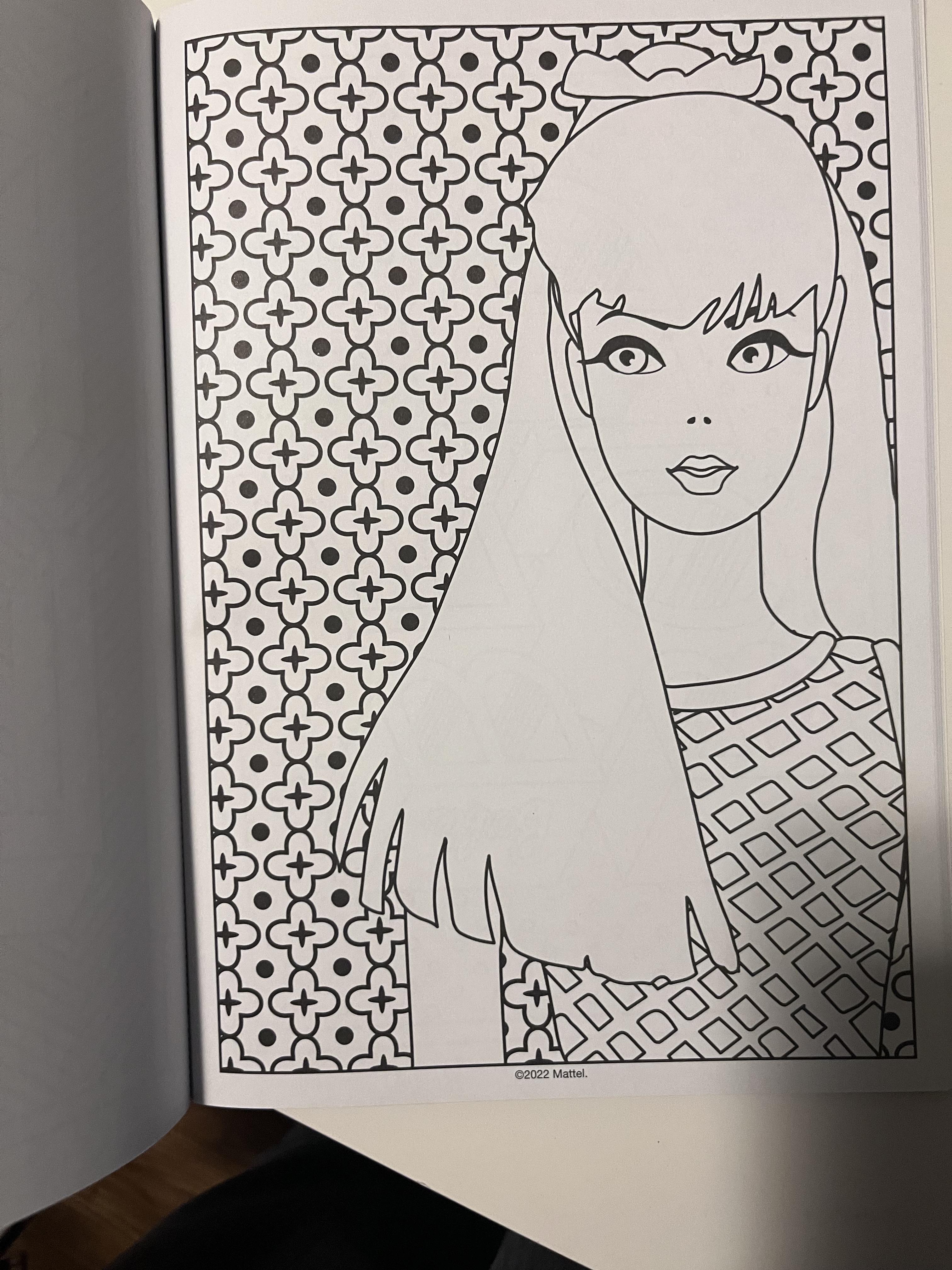 I found an âadvancedâ barbie coloring book at below rdolls