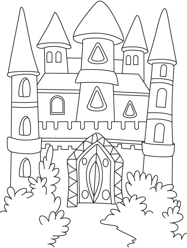 Castle colouring pages a magical castle in the forest colouring pages castle coloring page coloring pages disney coloring pages