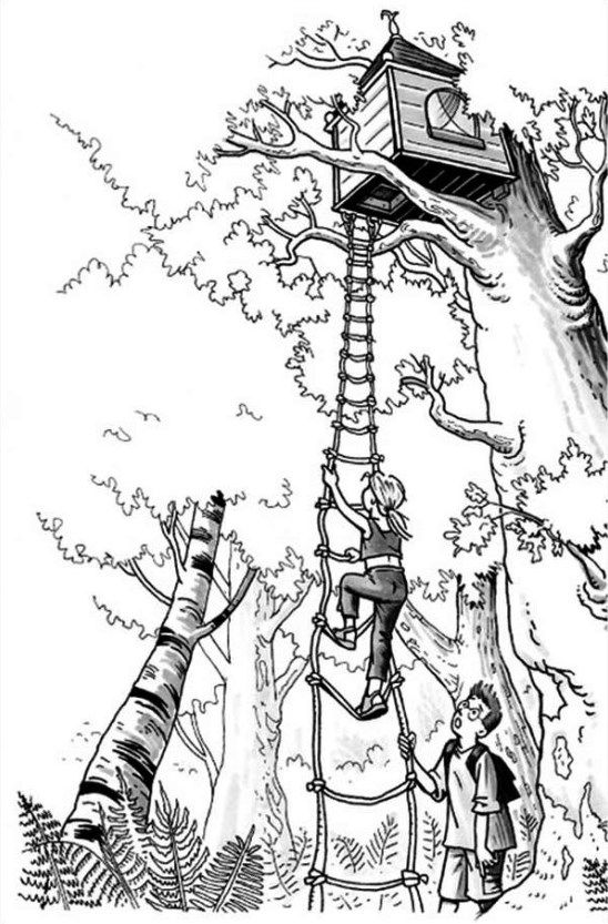 Coloring page treehouse magic tree house books magic treehouse house colouring pages