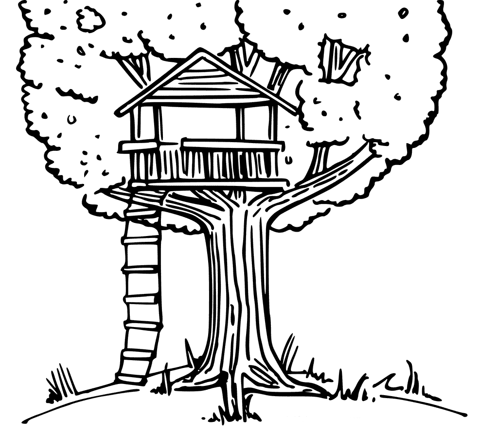 Treehouse coloring pages