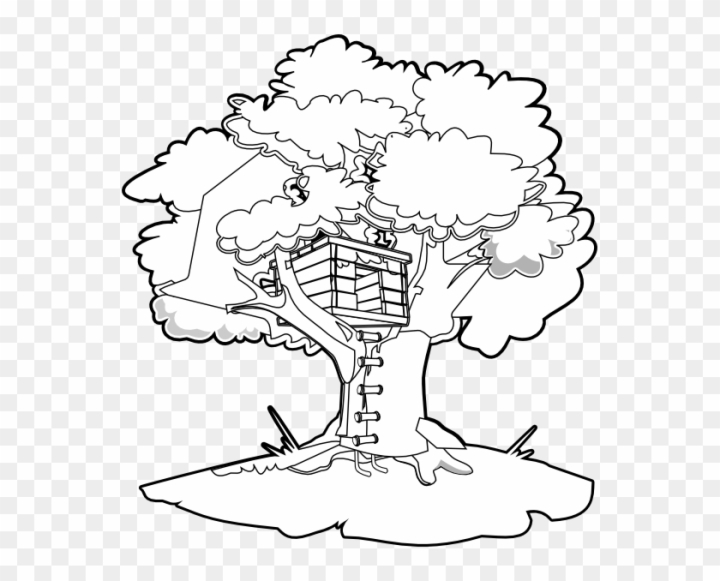 Free peaceful design ideas treehouse coloring pages magic