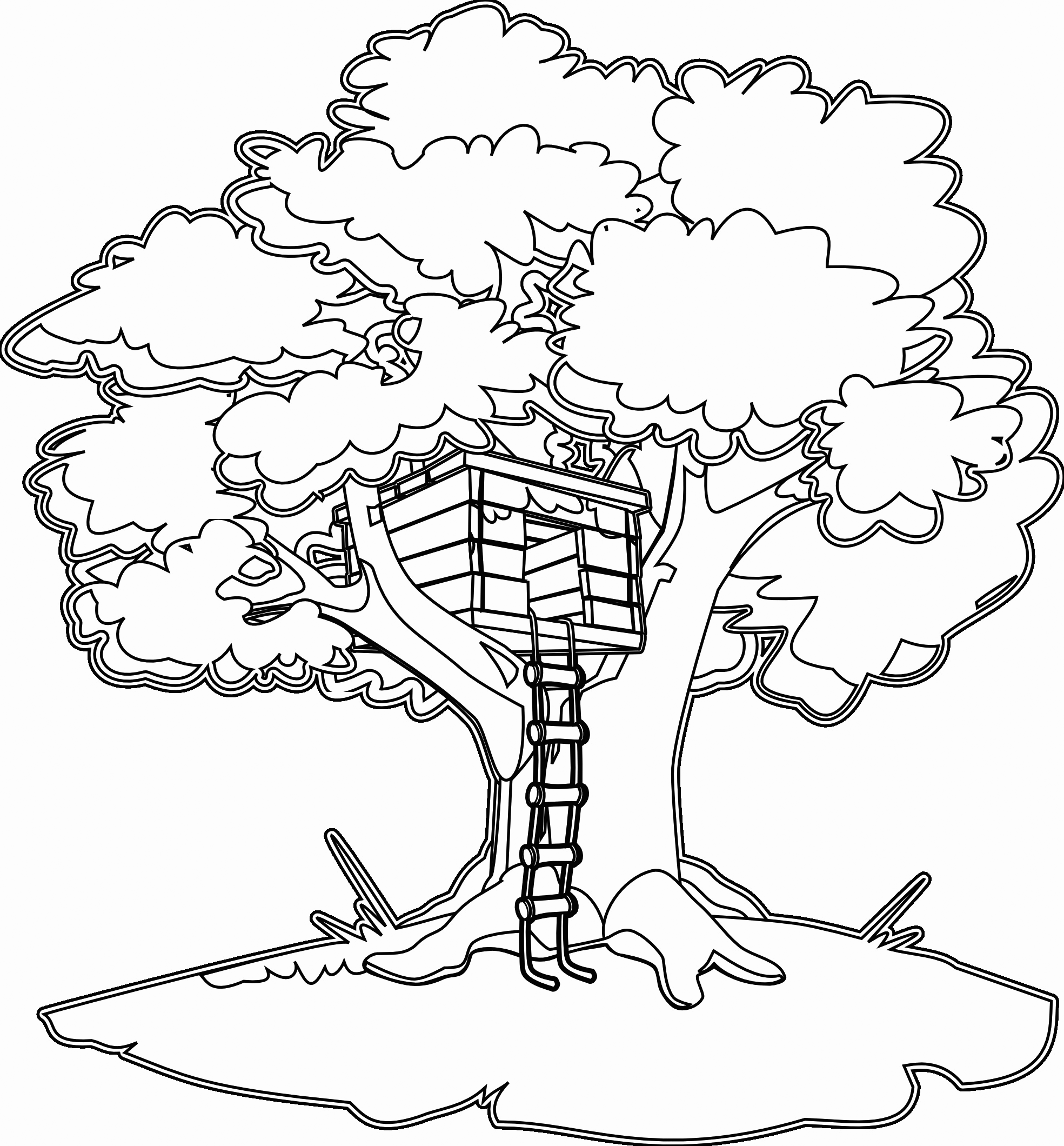 Treehouse coloring pages