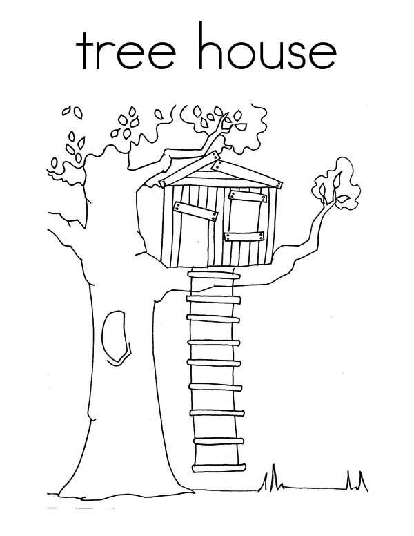 Treehouse coloring page for kids color luna coloring pages for kids tree house coloring pages