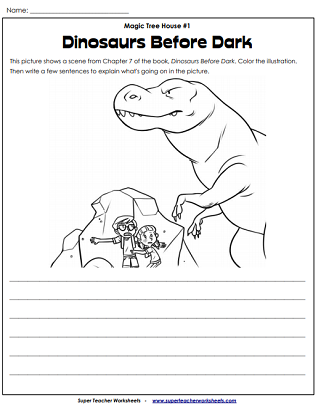 Magic tree house dinosaurs before dark worksheets