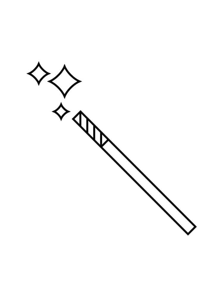 Magic wand image coloring page