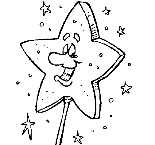 Magic wand coloring page