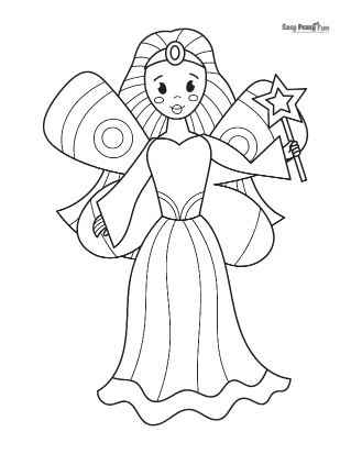 Fairy coloring pages