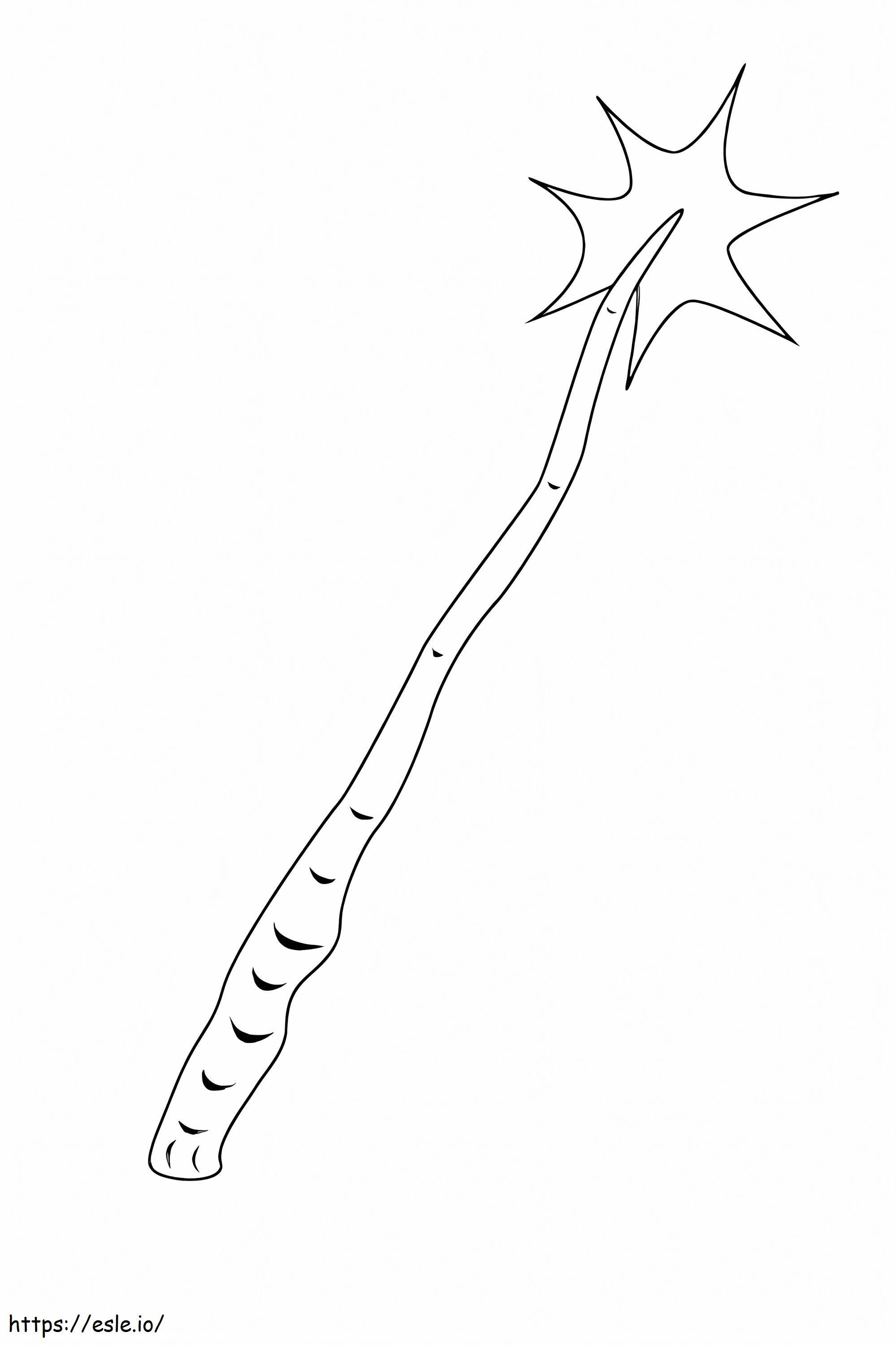 Magic wand coloring page