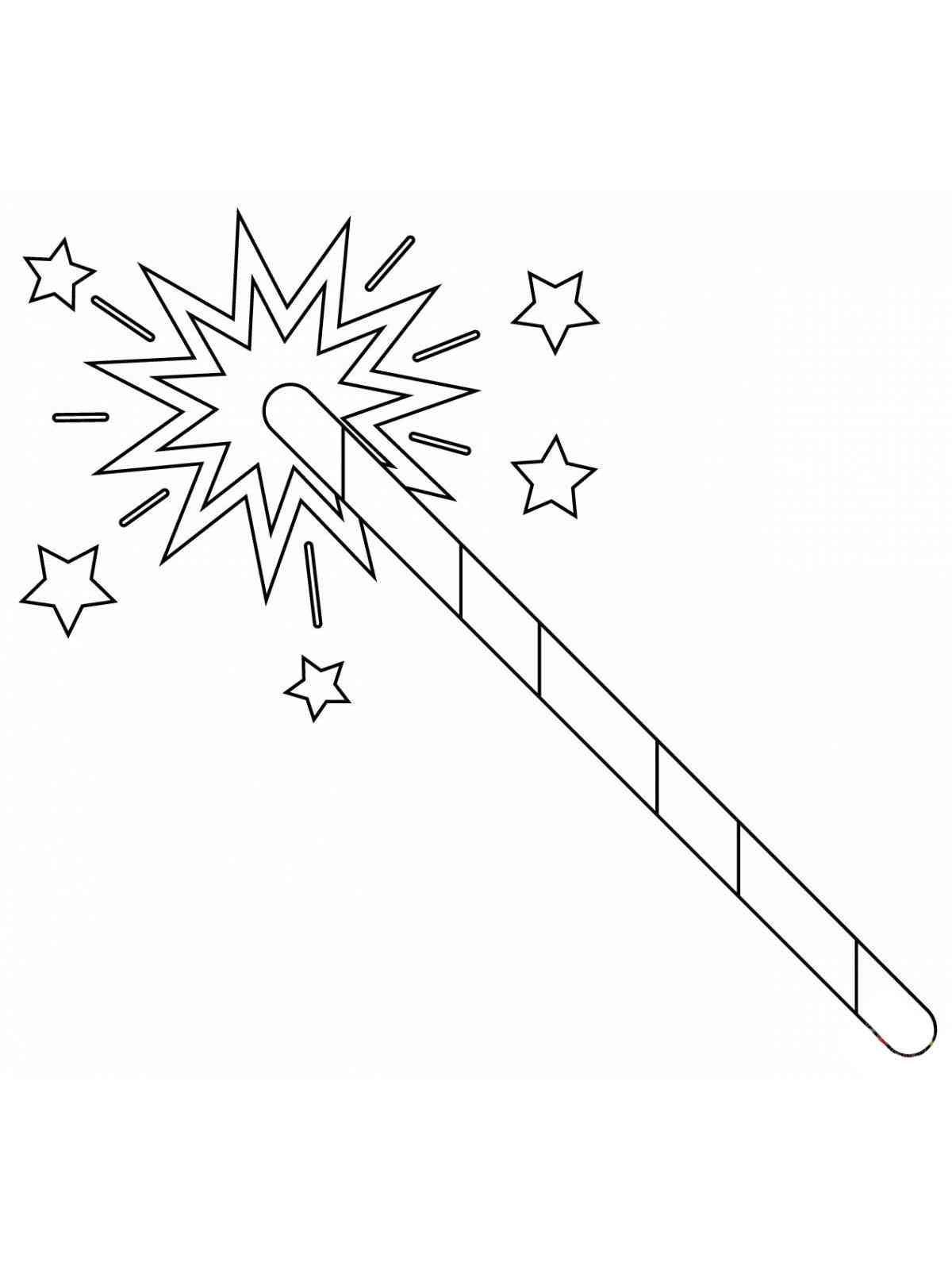 Magic wand coloring pages