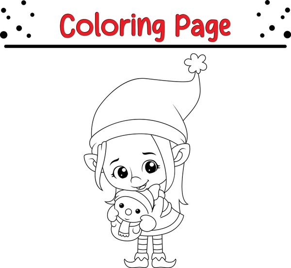 Thousand coloring book elf royalty