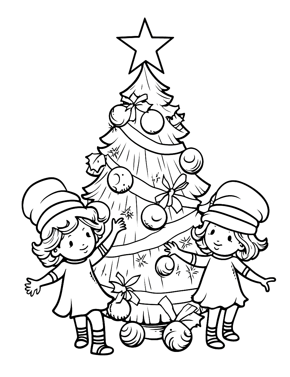 Christmas coloring pages free printable sheets