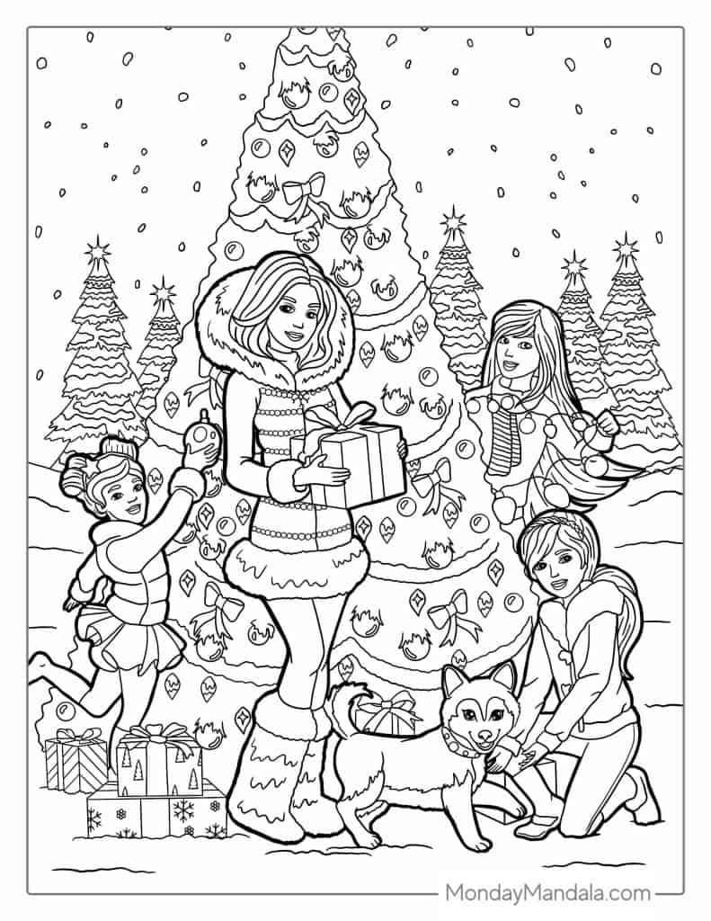 Barbie coloring pages free pdf printables