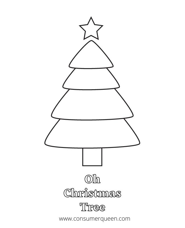 Free christmas tree coloring page