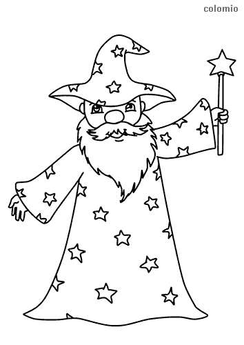 Wizard coloring pages free printable wizard coloring sheets