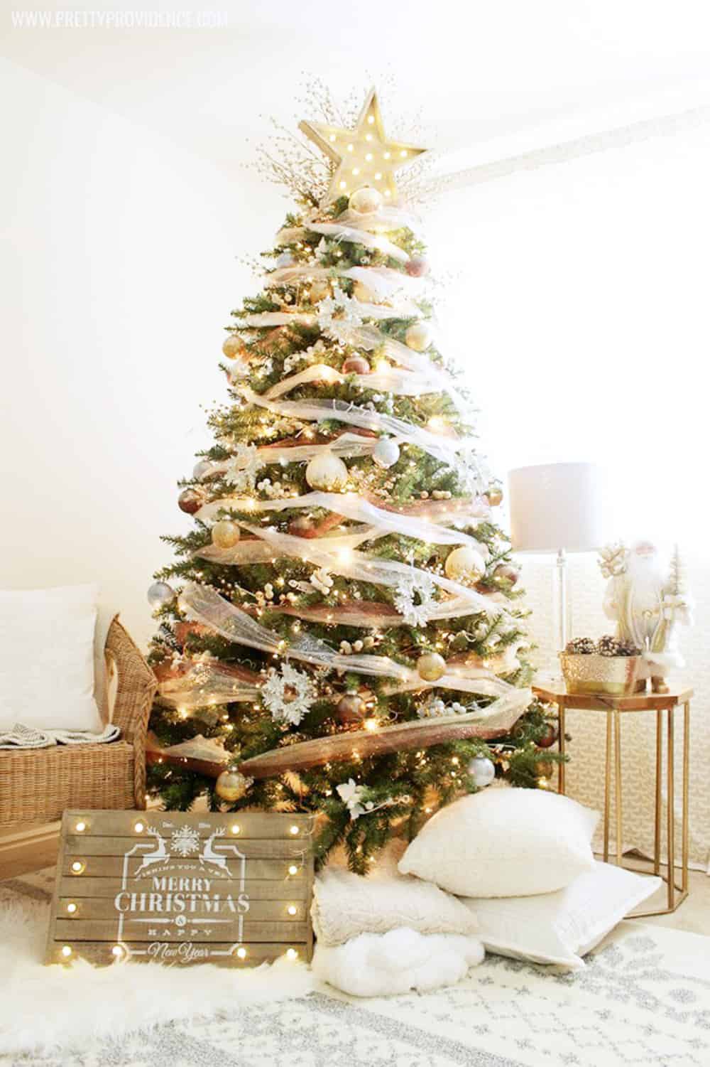 Whimsical precious metals christmas tree