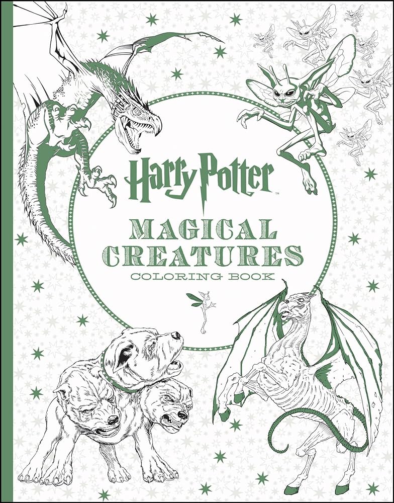 Harry potter magical creatures coloring book official coloring book the scholastic books