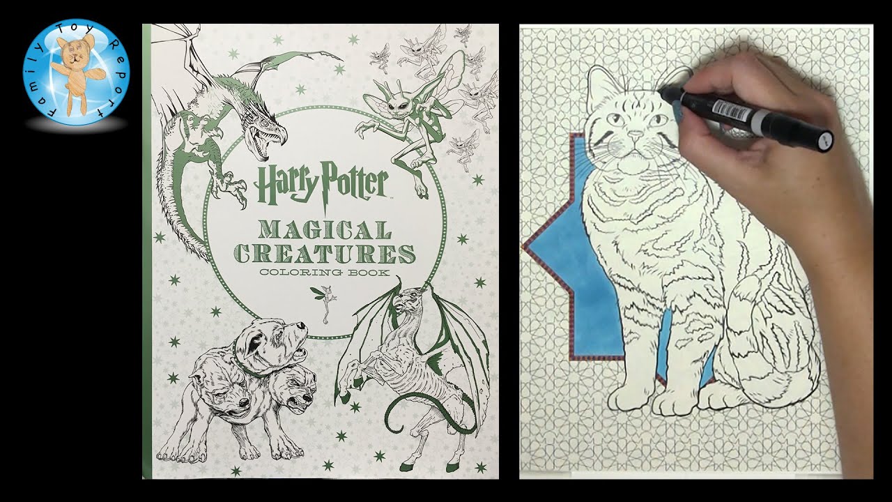 Harry potter agical creatures coloring book speed color