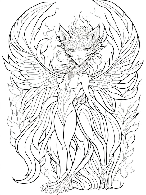Premium vector unleash creativity printable coloring sheet of mythical creatures