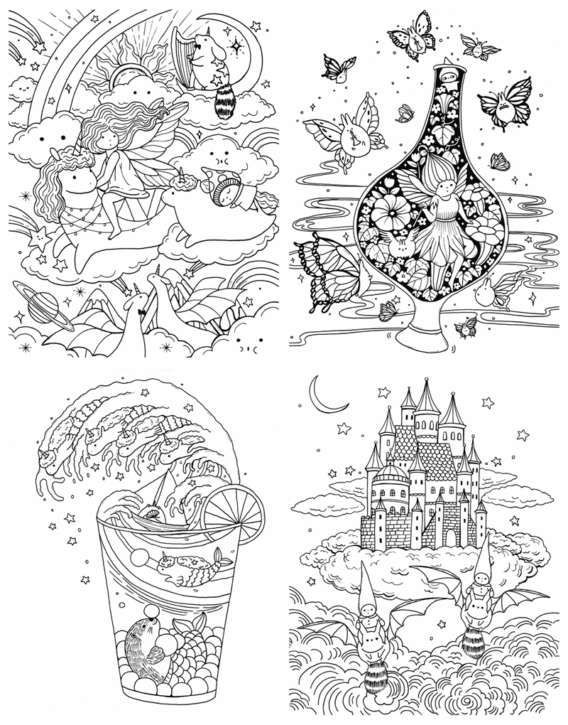 A million magical creatures coloring book by lulu mayo â