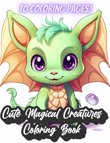 Cute magical creatures coloring pages for adults and kids coloring pages by jim shewbridge
