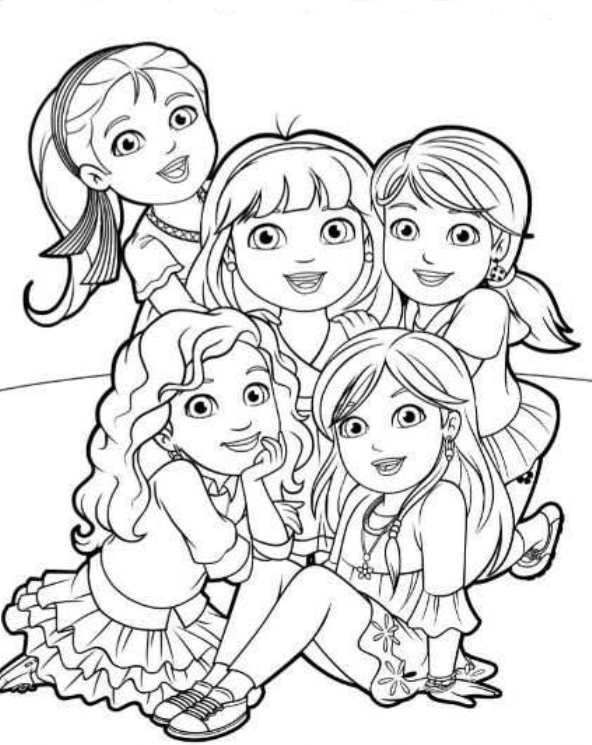 Coloring page dora and friends dora and friends dora and friends coloring pages for kids coloring pages