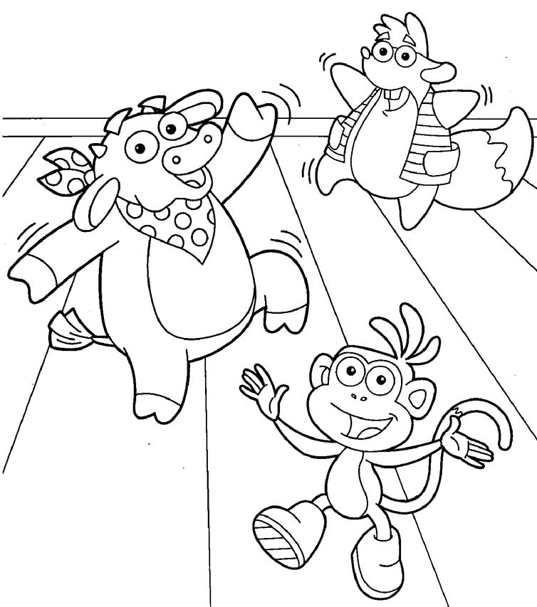 Dora coloring page â having fun with children