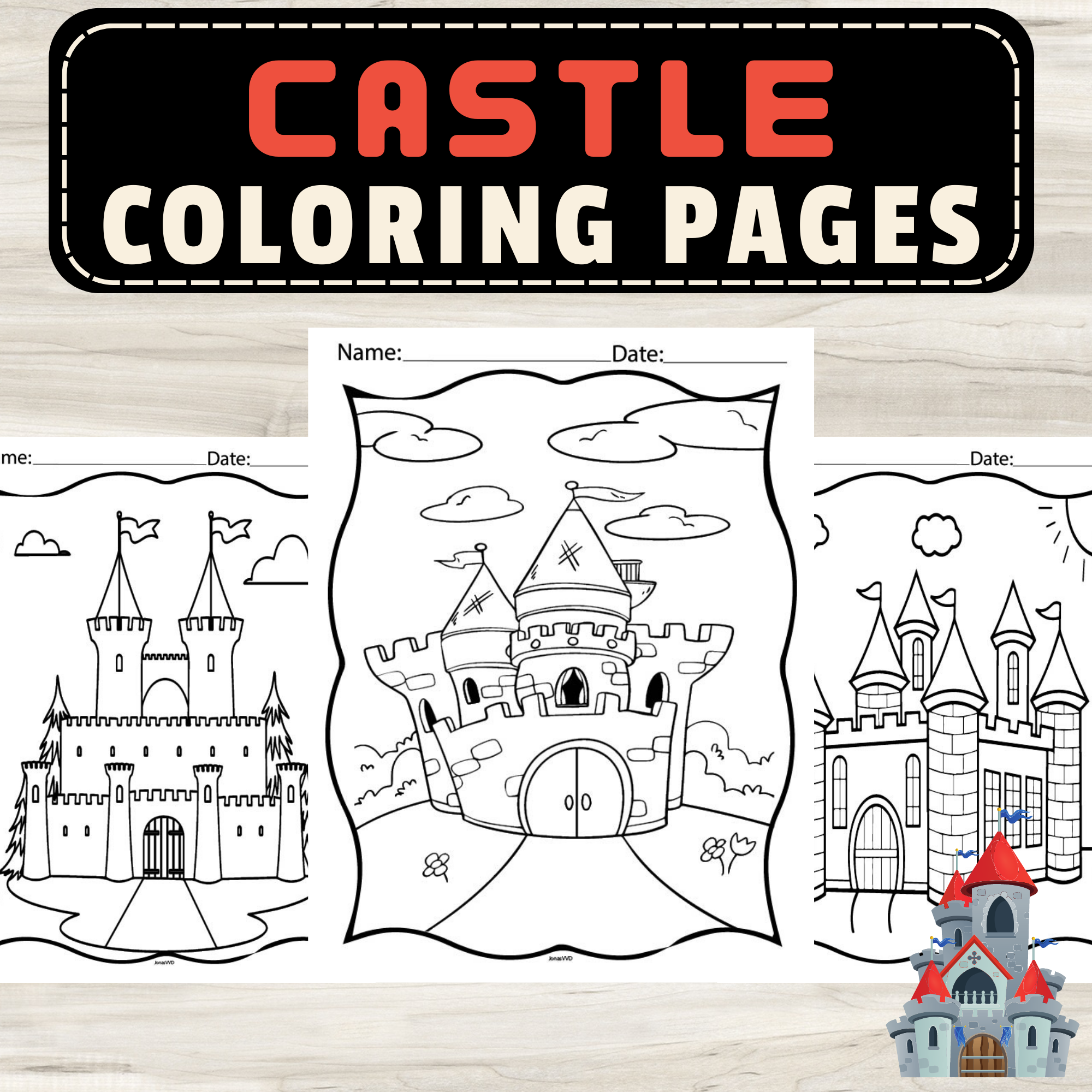 Enchanting castle coloring pages for kids magical adventures