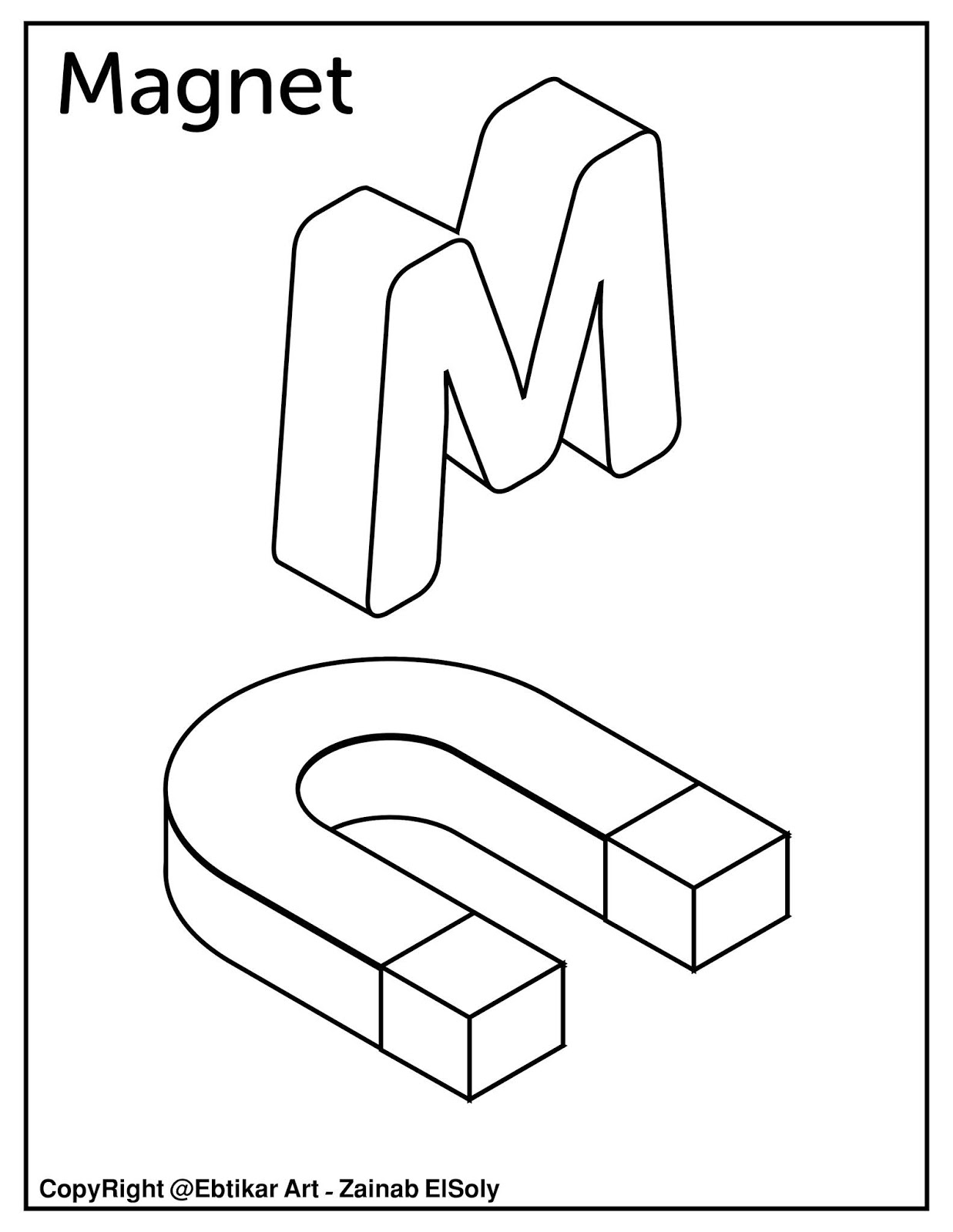 Set of d abc alphabet coloring pages