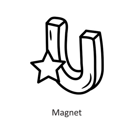 Magnet vector coloring book stock photos and images