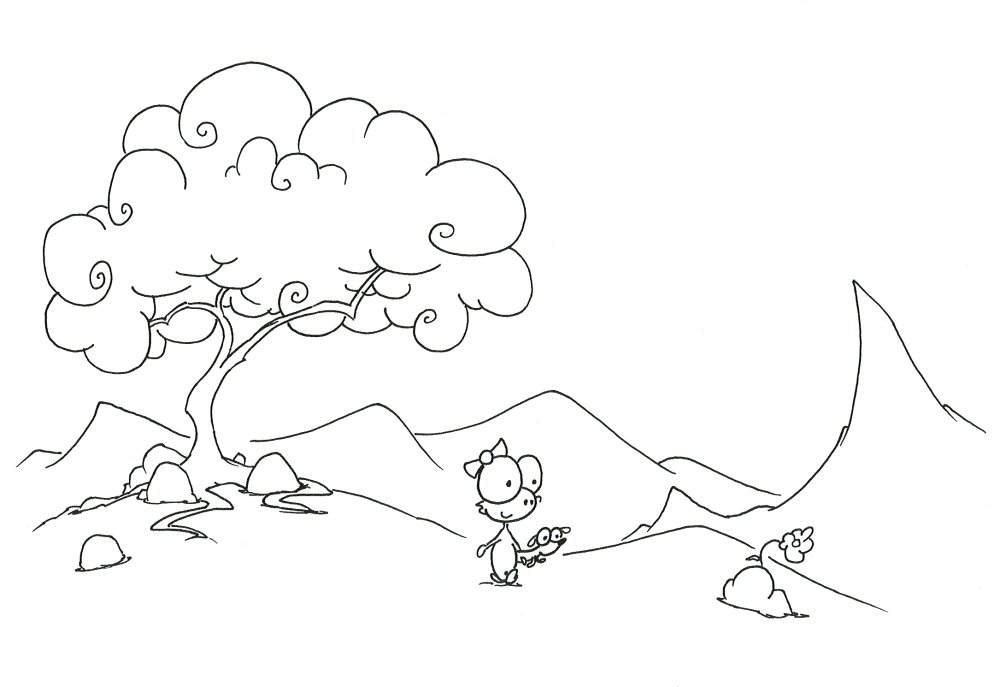 Coloring pages a monkey carrying a small dog mag