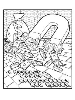 Free printable wealth affirmation coloring pages