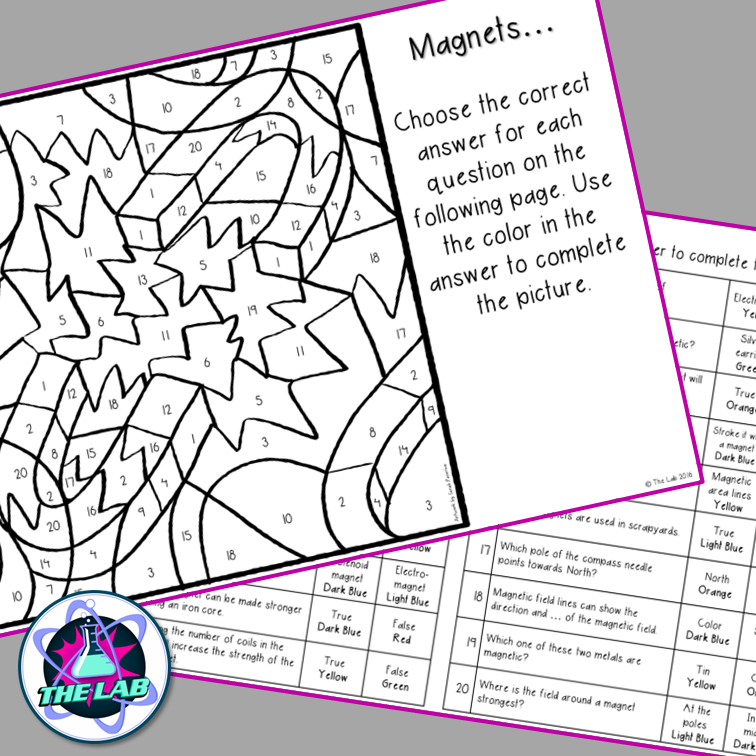 Magnets colour by number â teacha