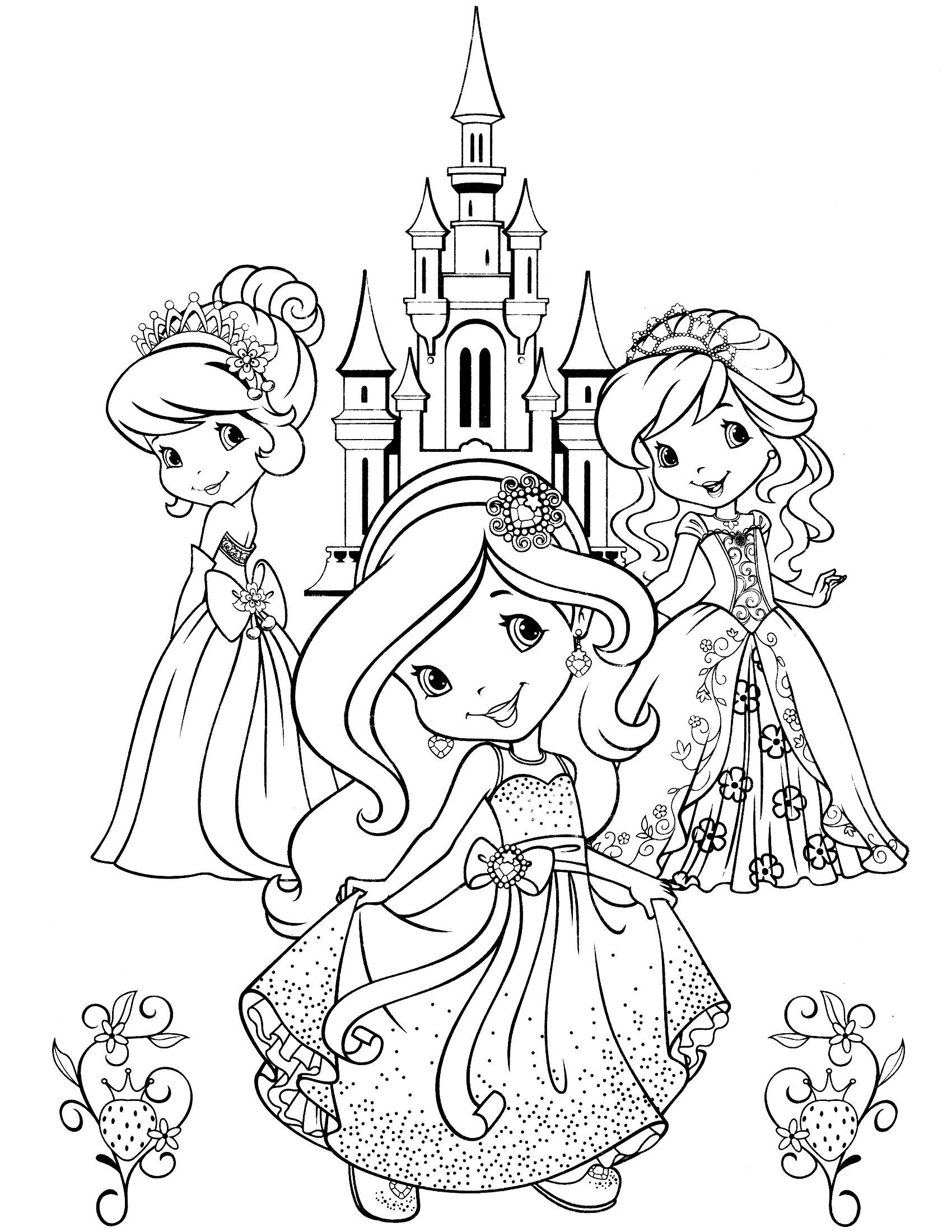 Princess magnolia coloring page â from the thousand pictures on the internetâ princess coloring pages strawberry shortcake coloring pages cartoon coloring pages