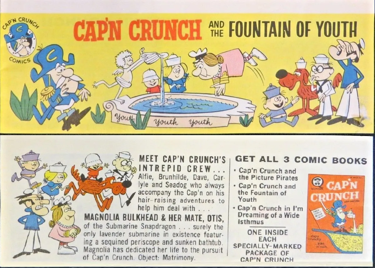 Capn crunch fountain youth mini cereal giveaway promo premium captain cap nm