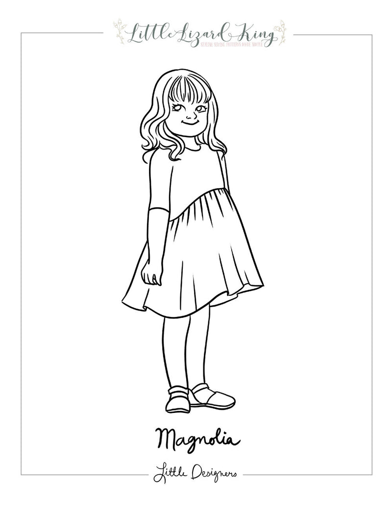 Magnolia coloring page â little lizard king