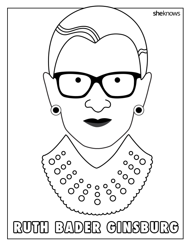 Printable ruth bader ginsburg coloring book â