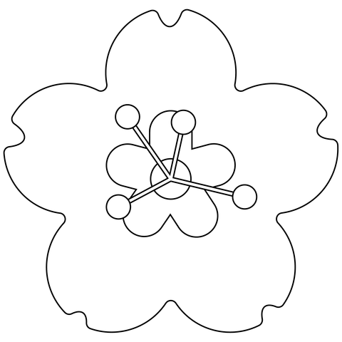 Cherry blossom emoji coloring page free printable coloring pages