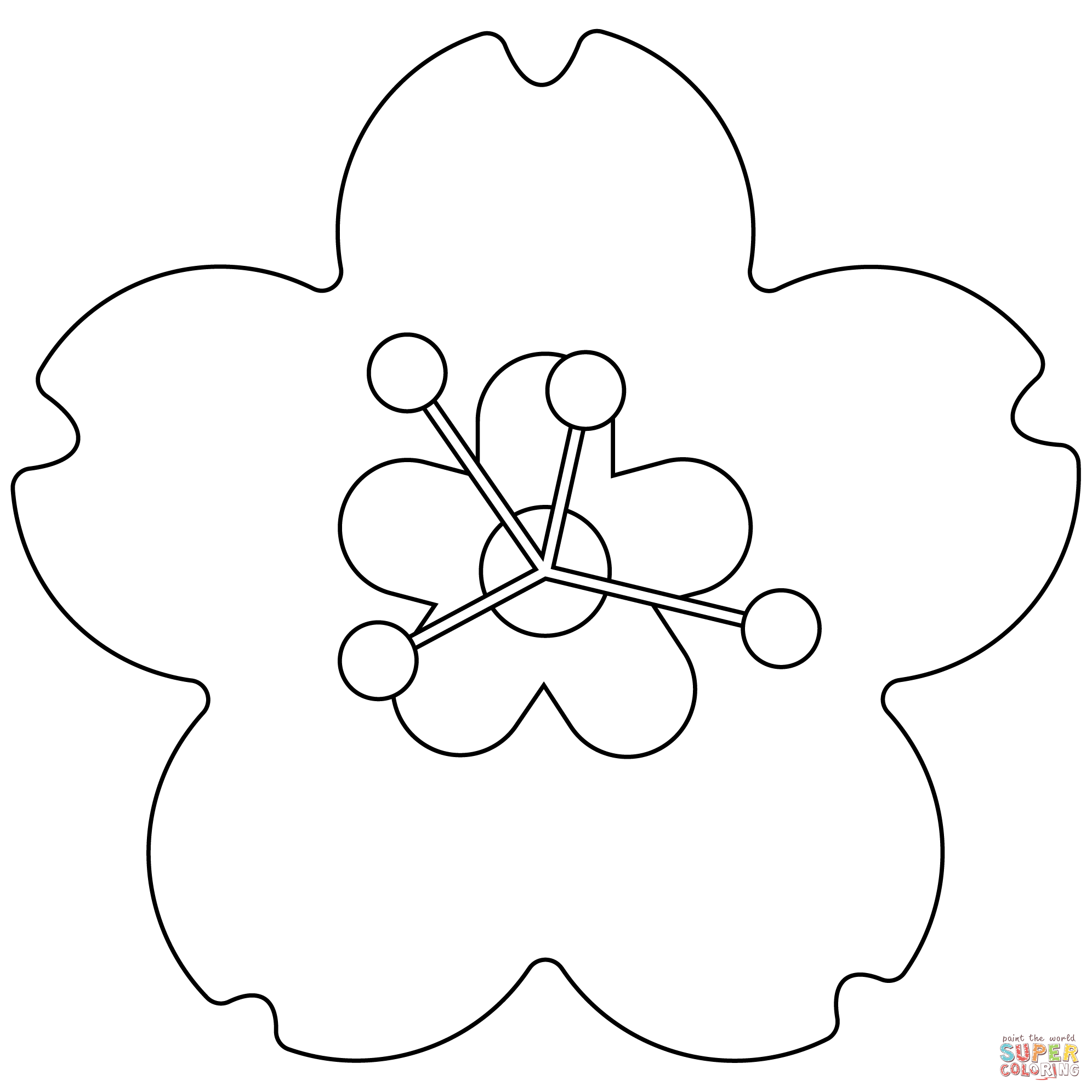 Cherry blossom emoji coloring page free printable coloring pages