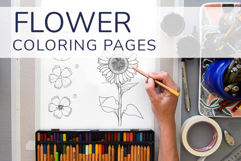 Flower coloring pages