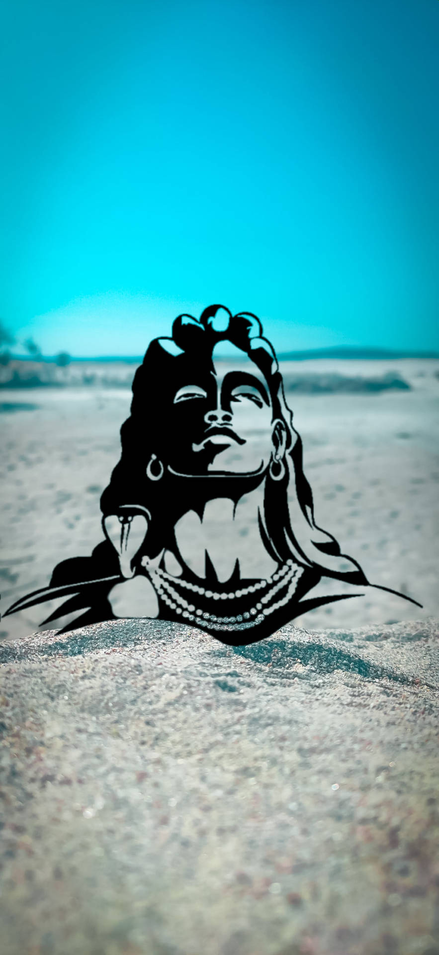 Download mahadev full hd icon in sand wallpaper