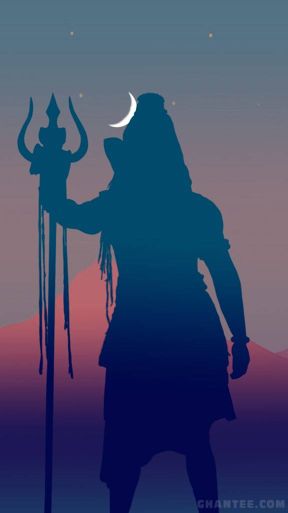 Download mahadev silhouette during the dusk hd wallpaper