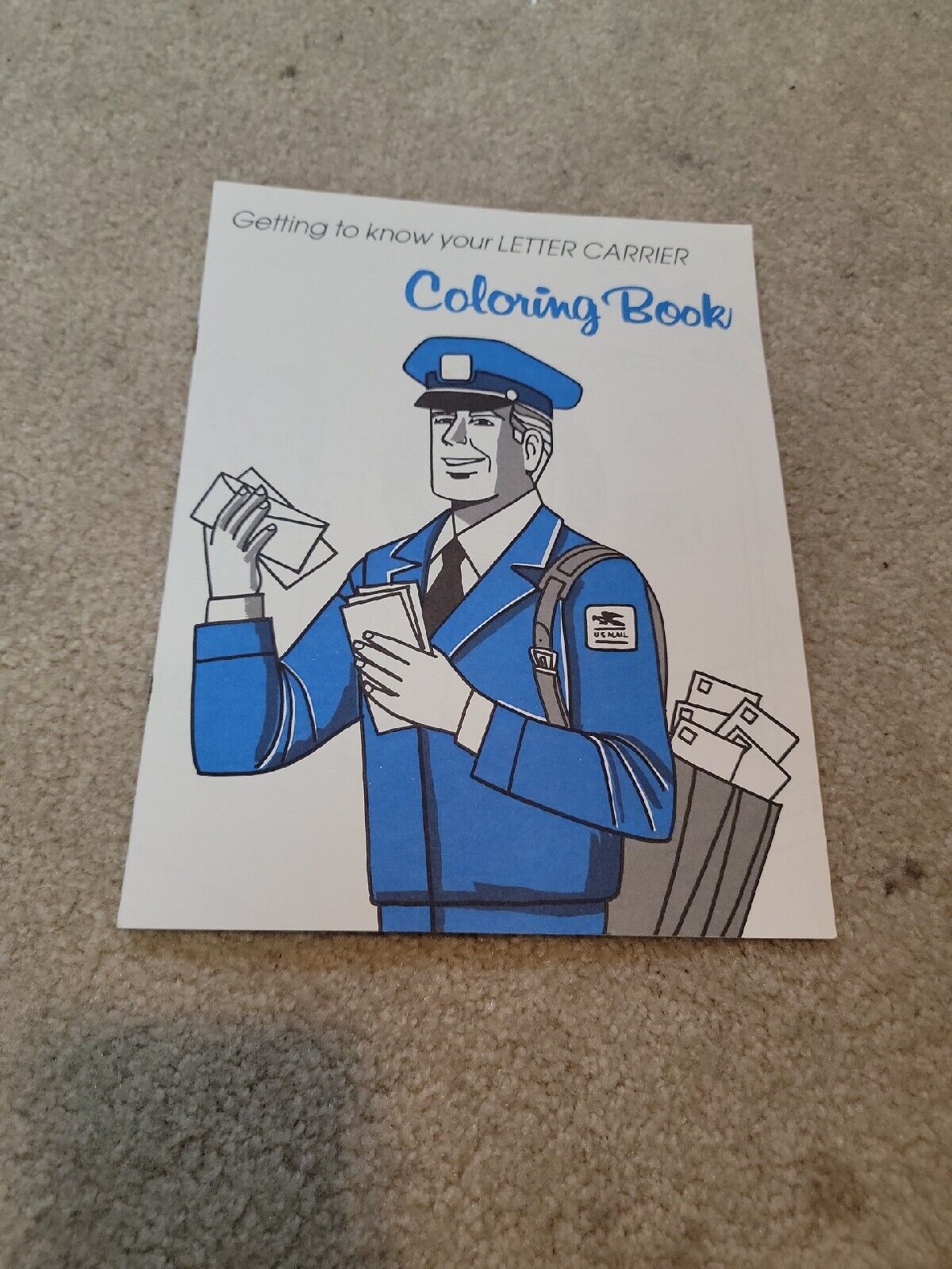 Vintage getting to know your letter carrier coloring book usps nalc mailman read