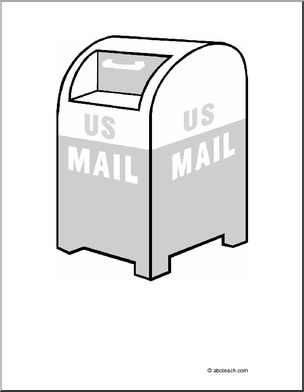 Coloring page us mail