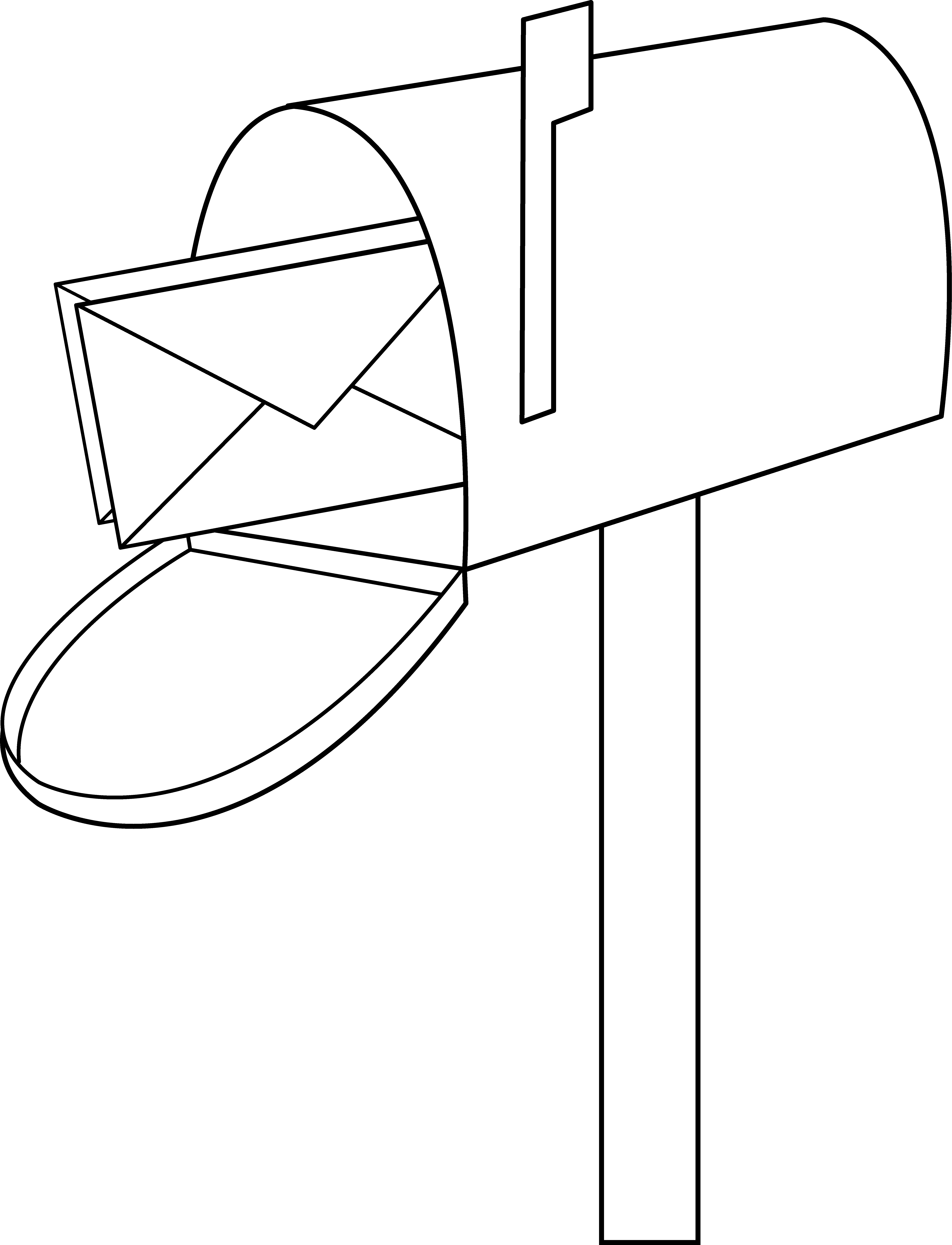 Mailbox pics of mail cartoon coloring page mail clip art black coloring pages coloring books coloring book pages