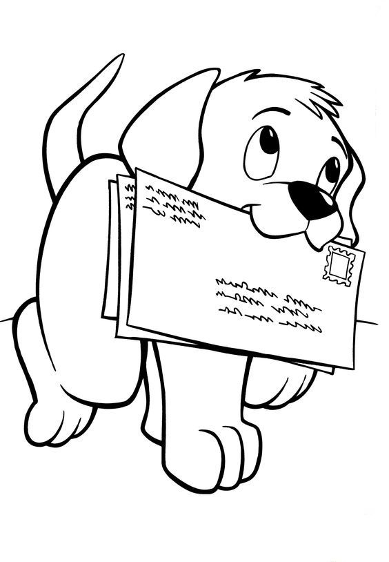 You got mail puppy coloring pages cute coloring pages cartoon coloring pages