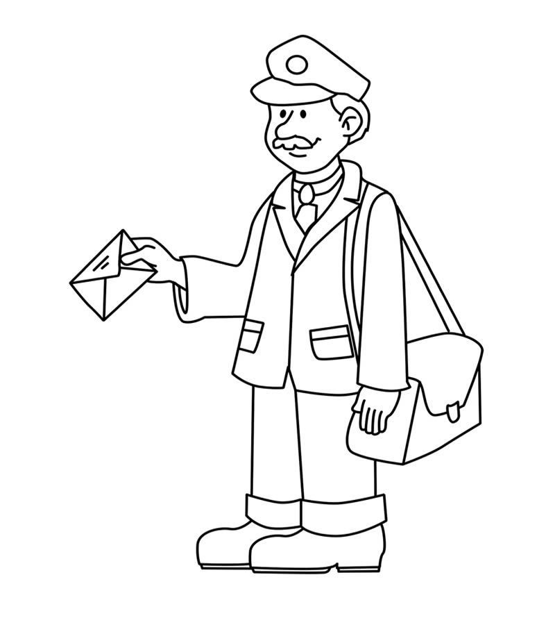 Mailman coloring pages