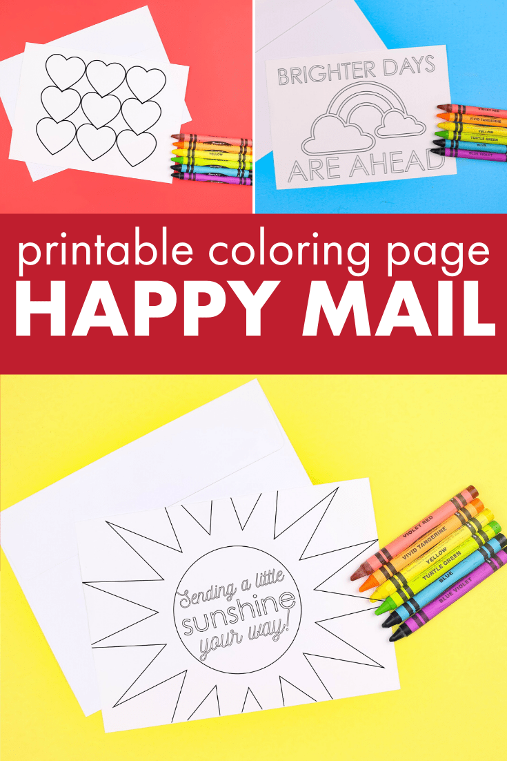 Printable coloring page happy mail printables mad in crafts